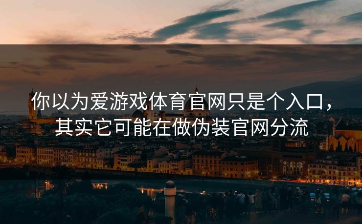 你以为爱游戏体育官网只是个入口，其实它可能在做伪装官网分流