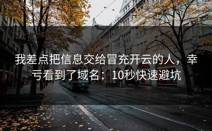 我差点把信息交给冒充开云的人，幸亏看到了域名：10秒快速避坑